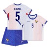 Maillot de Supporter France Kounde 5 Extérieur Euro 2024 Pour Enfant